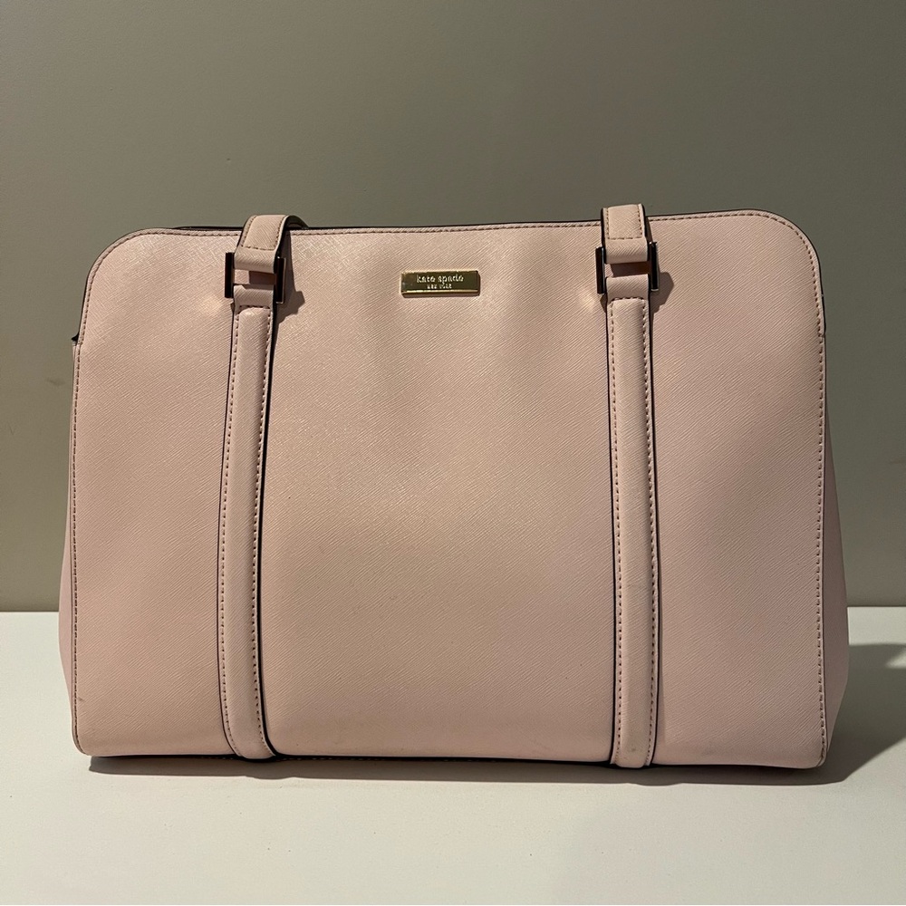 ♠️ Kate Spade Newbury Lane Miles Large Leather Tote, Blush Pink